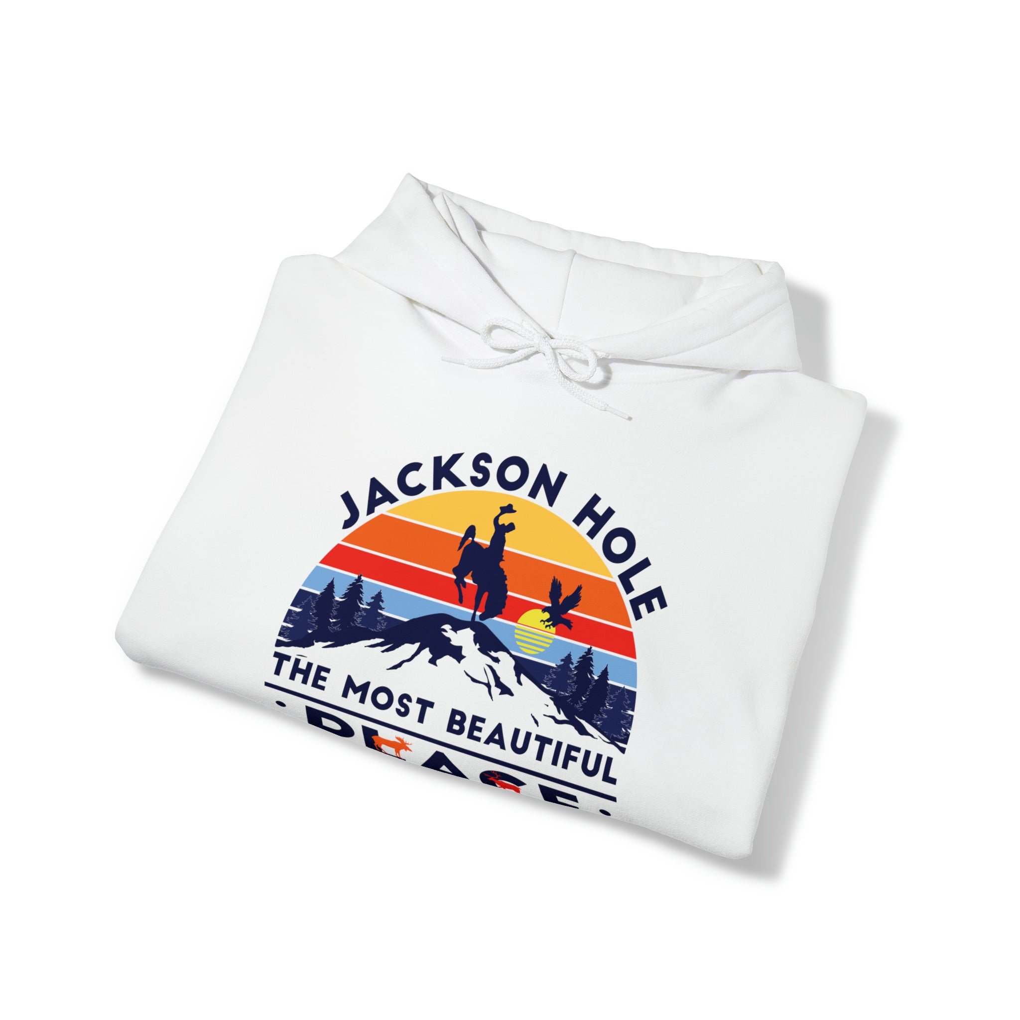 Jackson Hole The Most Beautiful Place In The World Wyoming Hoodie