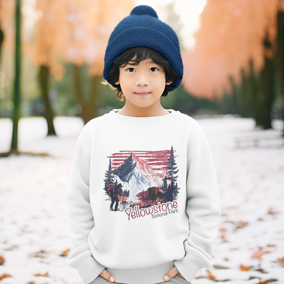 Hike, Camp, And Explore With Yellowstone National Park Crewneck Sweatshirt